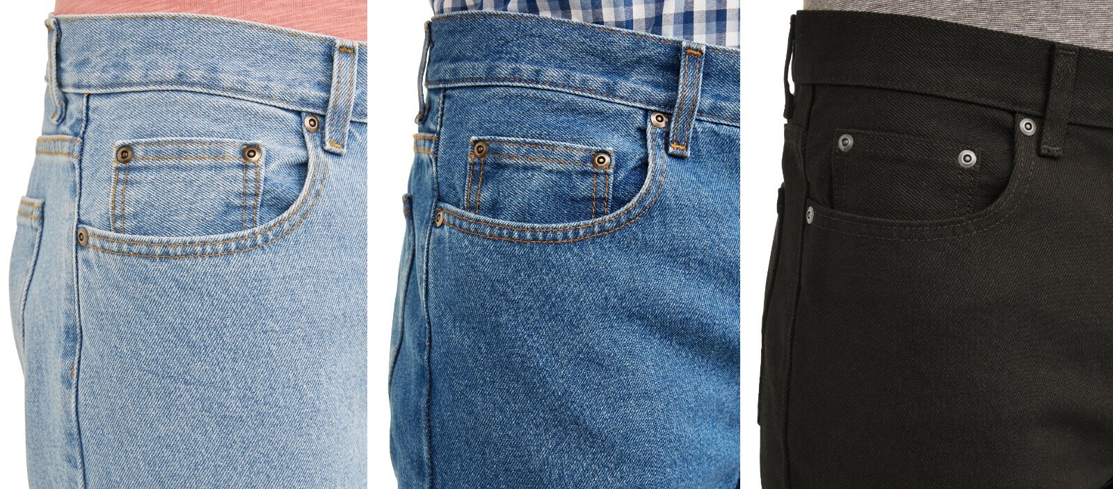 New Men’s Regular Fit Classic Jeans George 100% Cotton All Sizes Three Colors