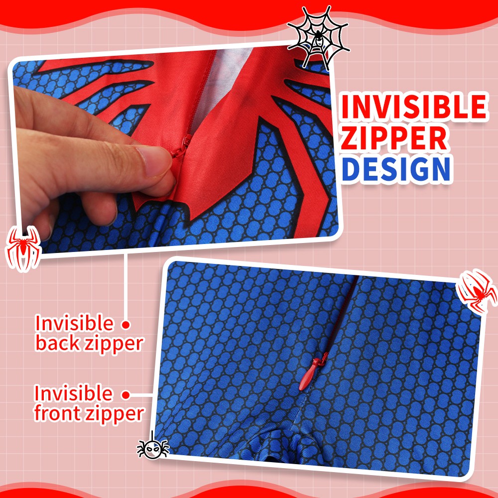 Kids SpiderMan Cosplay Costume Boys Tobey Maguire Outfit Jumpsuit Fancy Dress