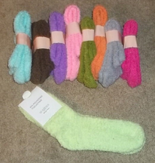 NWT 1 Pair Fluffy Fuzzy Socks 13 Solid Colors U Choose New