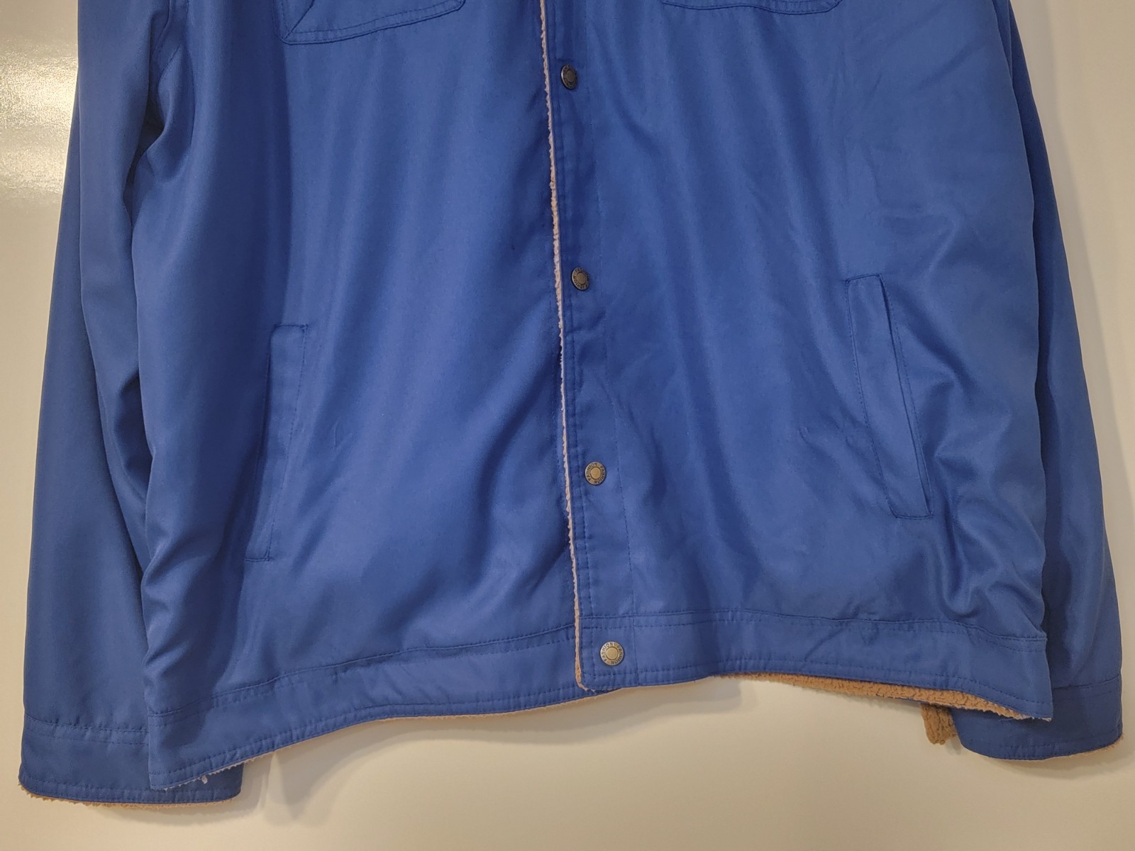 Unbranded Coat Mens Classic Blue Machine Washable Multiple Pockets