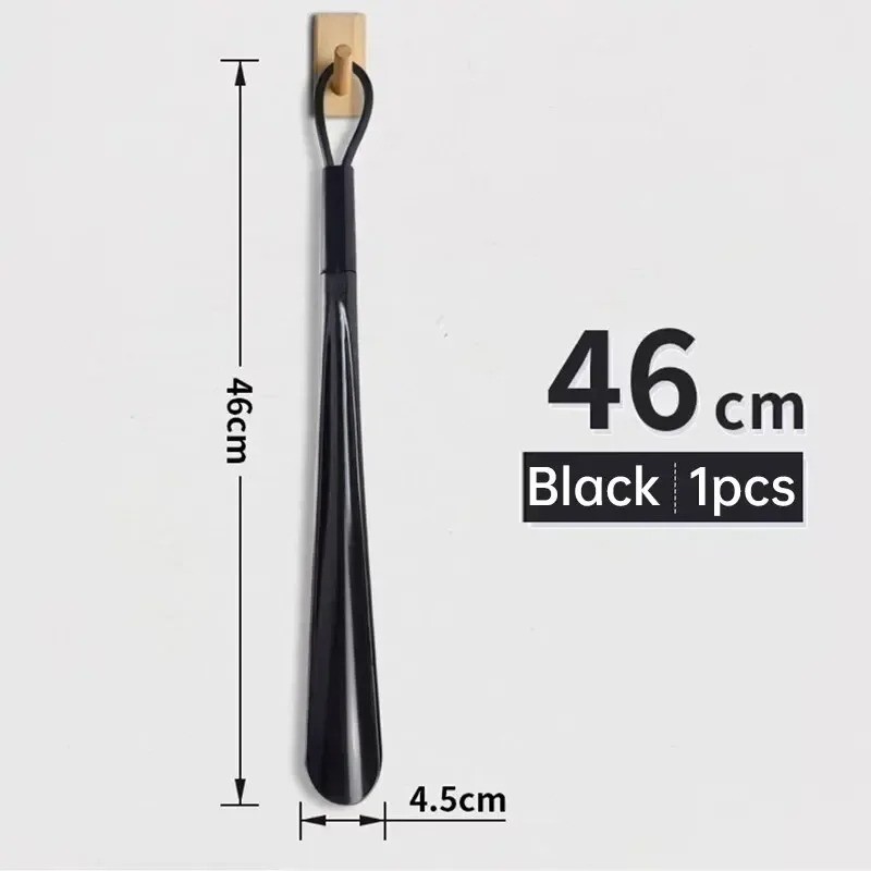 Extra Long Black Plastic Shoe Horn Spoon Shape Flexible Shoe Lifter Tool