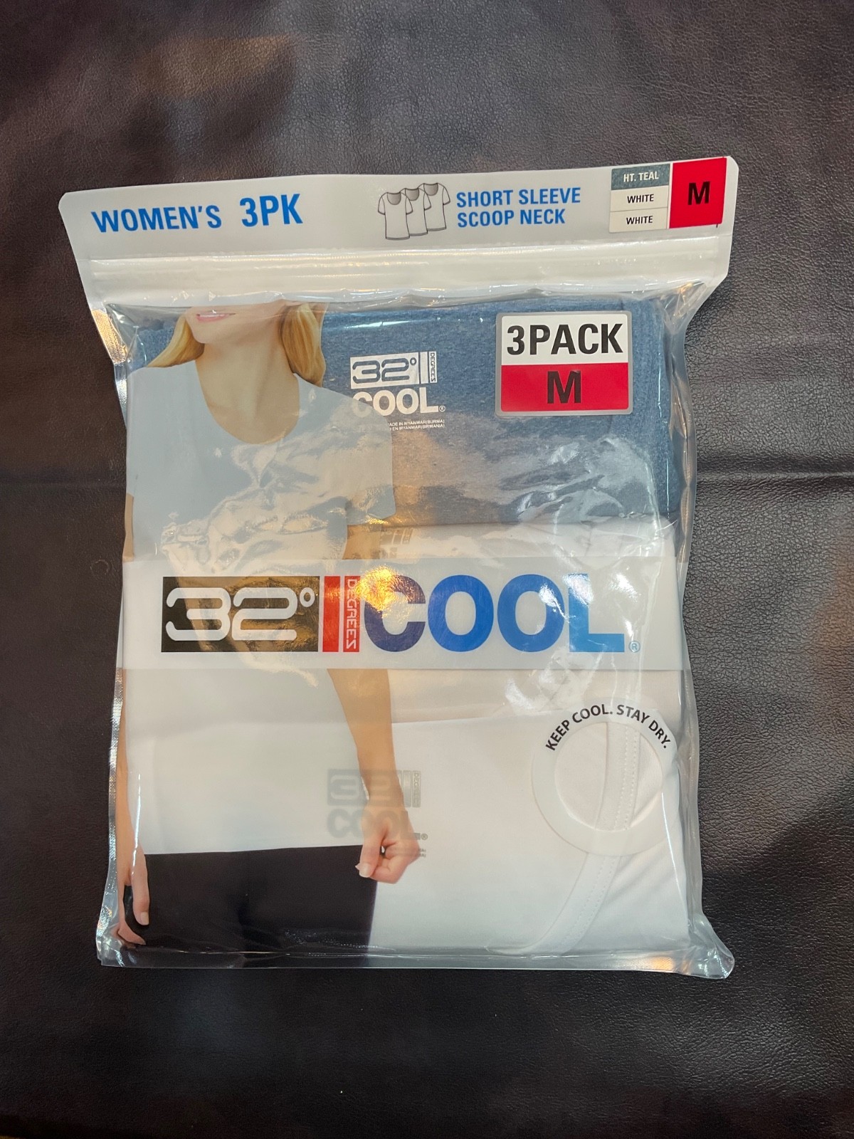 32 Degrees Cool Womens 3 Pack Short Sleeve *Pick Size* Sublimation Ready
