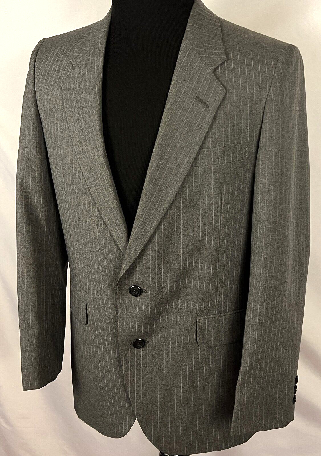 Made in USA Edgeworth Men’s Size 40 R Quality Wear Suit Blazer Jacket Striped