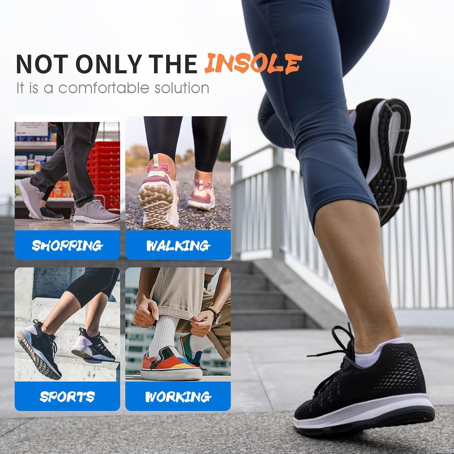 Gel Shoe Insole Invisible Height Increase Heel Lift Taller Insert Pad Silicone