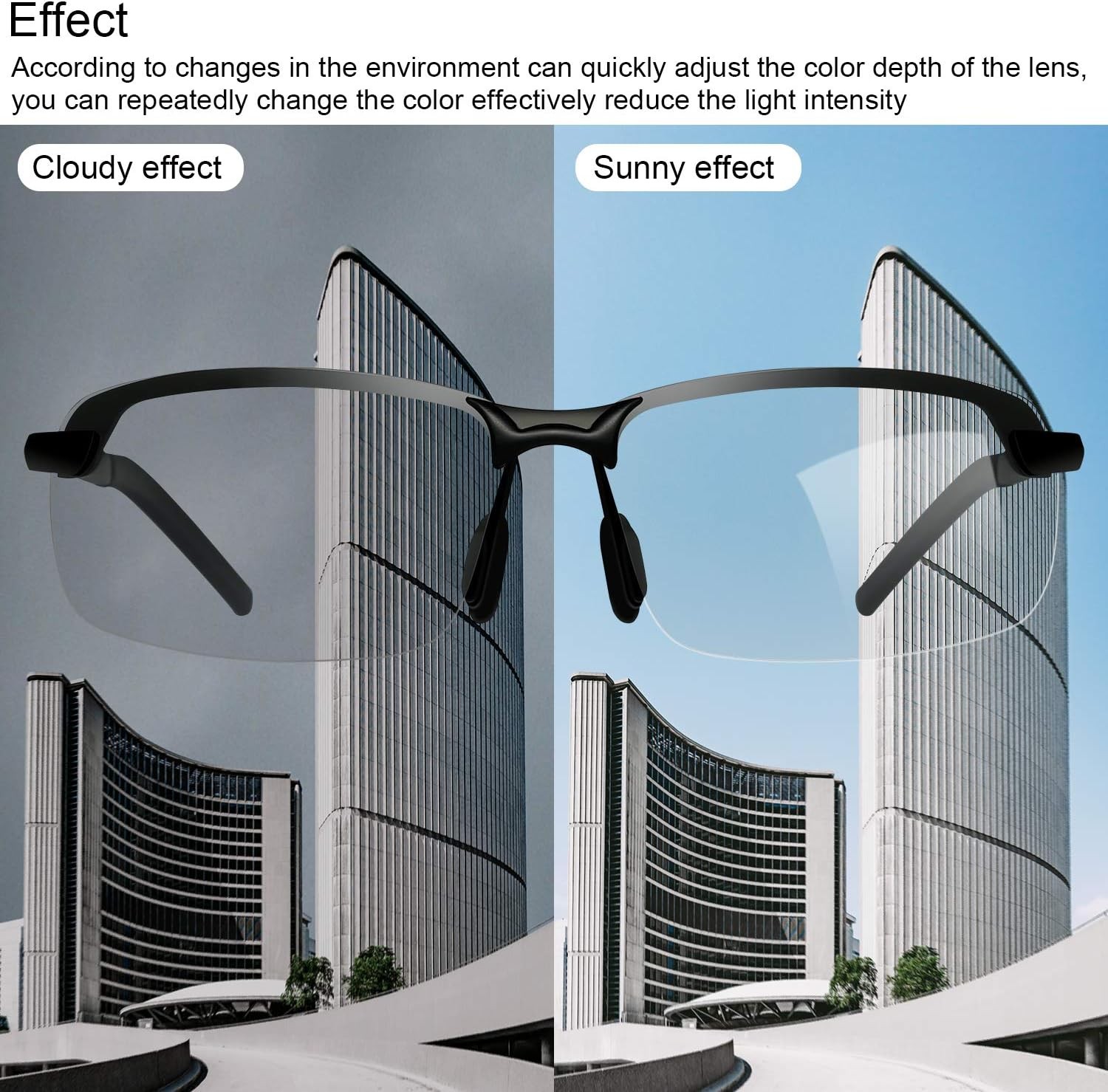 Polarized Photochromic Sunglasses Outdoor Sports Driving Anti Glare UV400