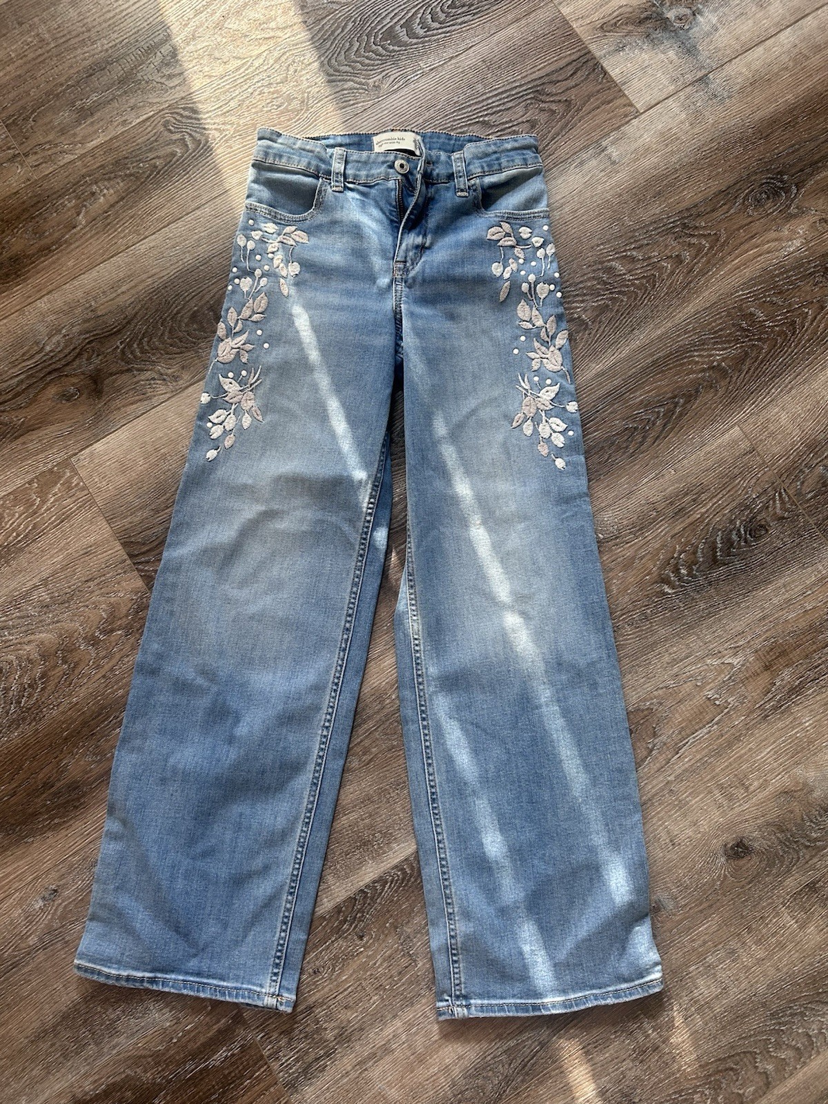 Abercrombie and Fitch Girls Size 13/14 High Rise Wide Leg Denim Jeans