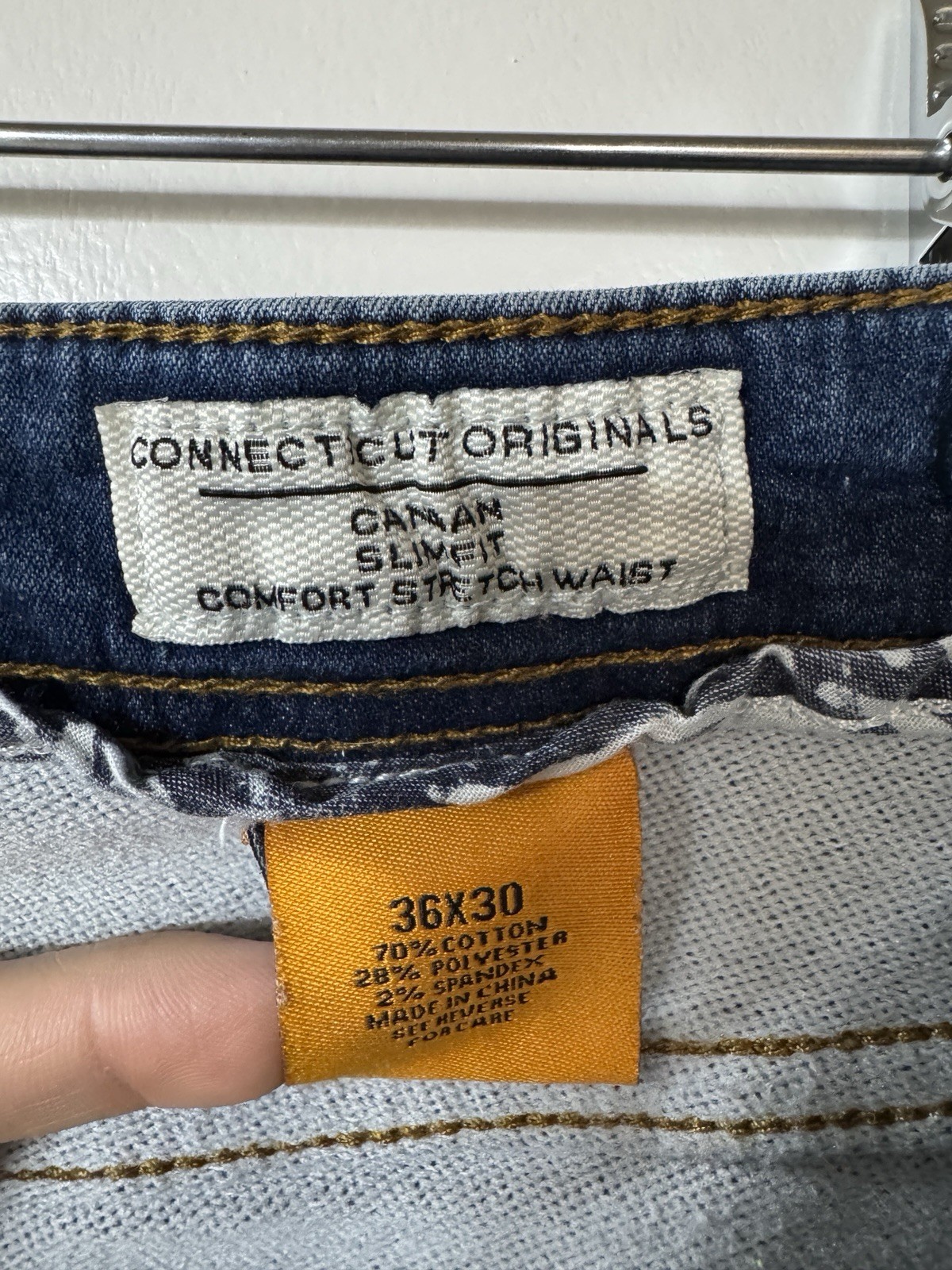 Connecticut Originals Canaan Slim Jeans 36×30 Stretch AS-IS Heavy Paint Stain