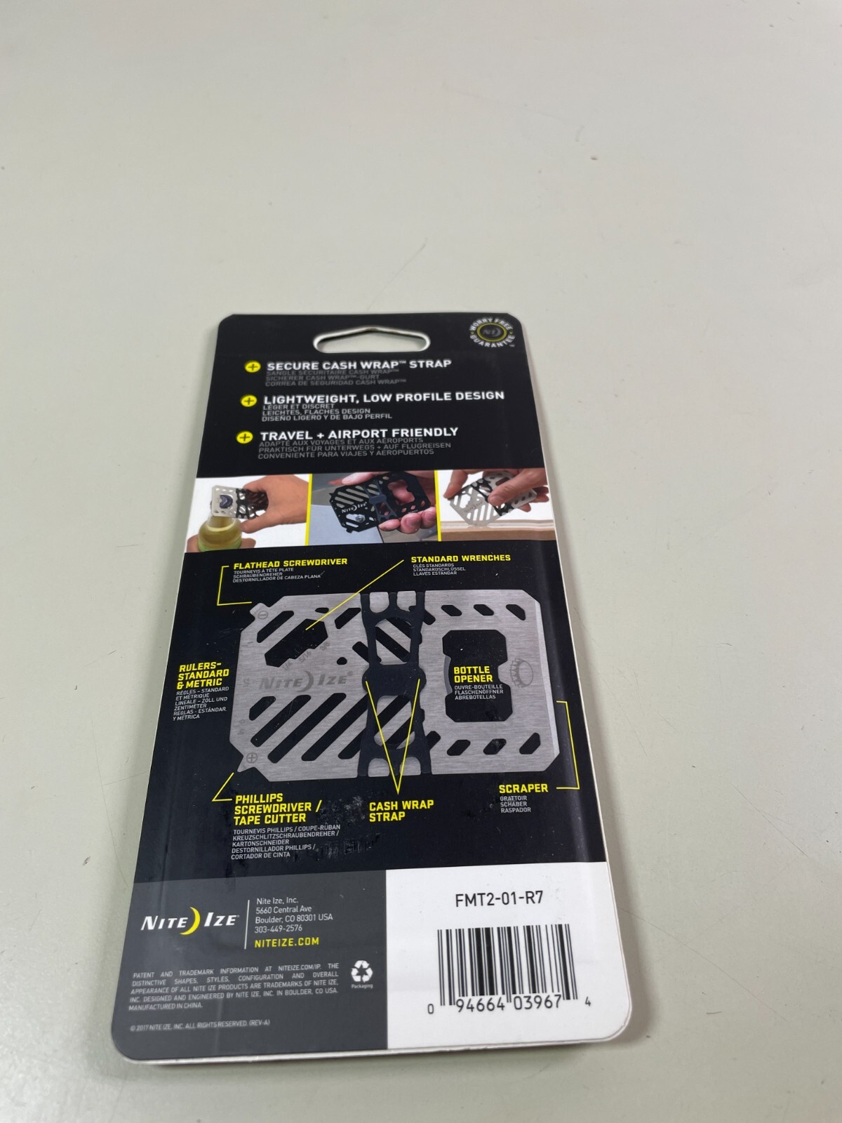 Nite Ize Financial Tool 7 in 1 Multi Tool Durable Stainless Steel Tool New