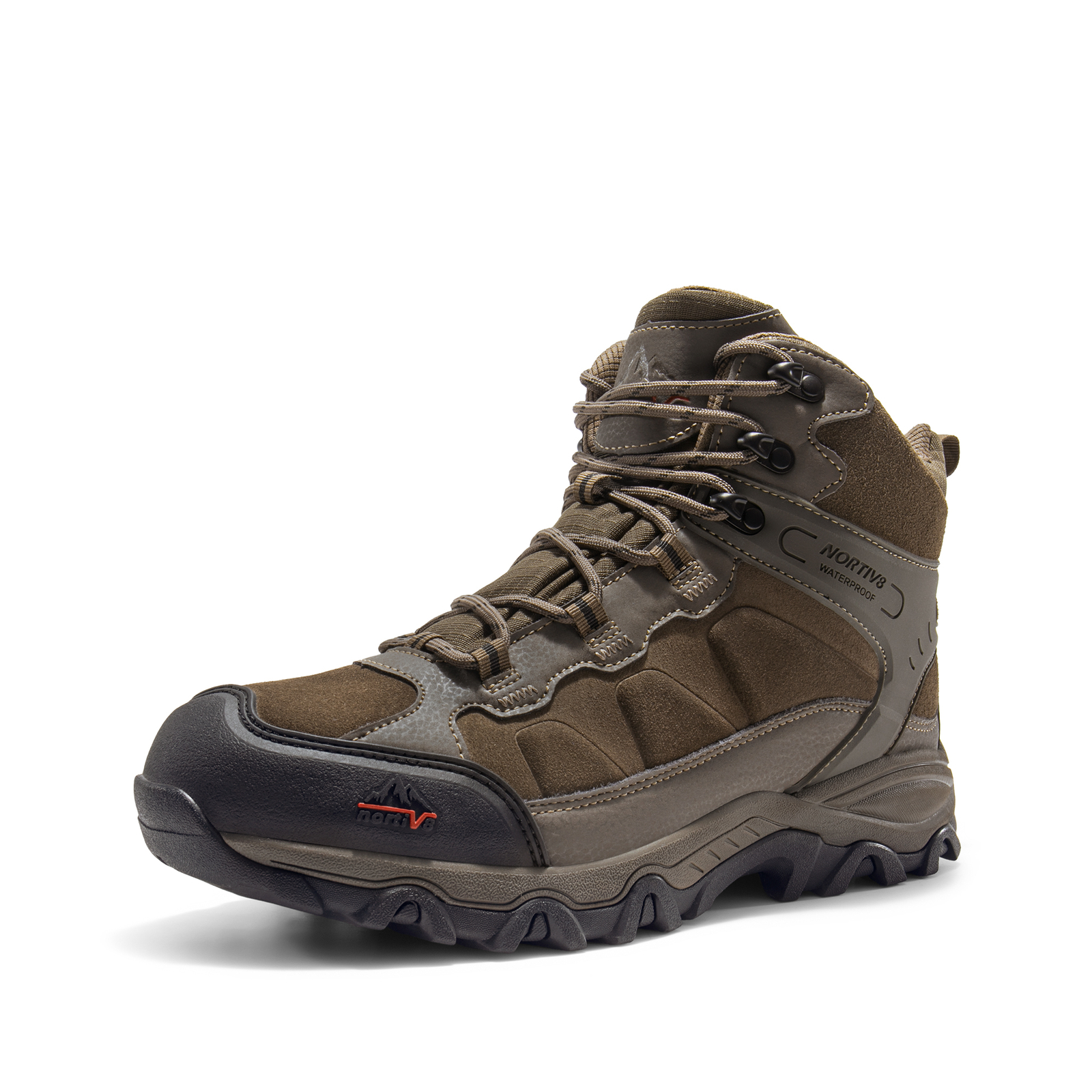 NORTIV 8 Men’s Waterproof Hiking Boots Outdoor Trekking Lightweight Hiking Shoes