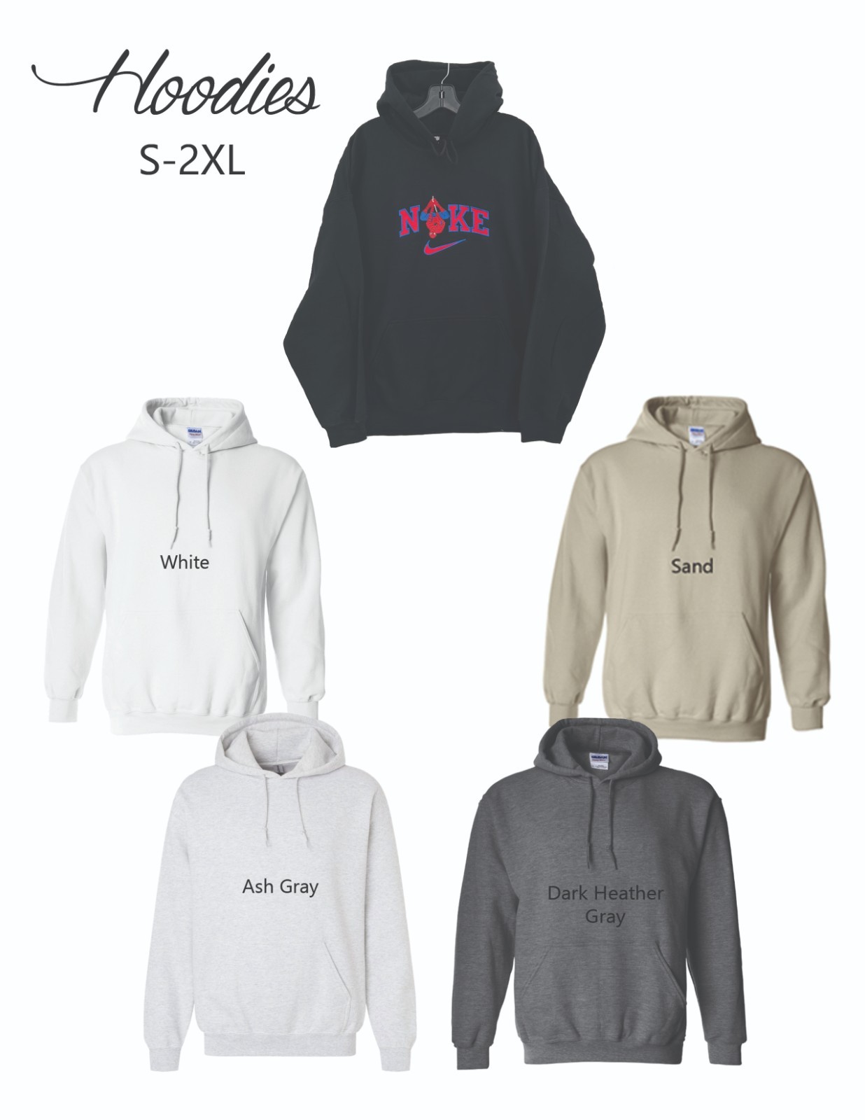Chicken HOODIE Embroidered Floral Hen Adult Unisex Hooded Sweatshirt Farm Animal