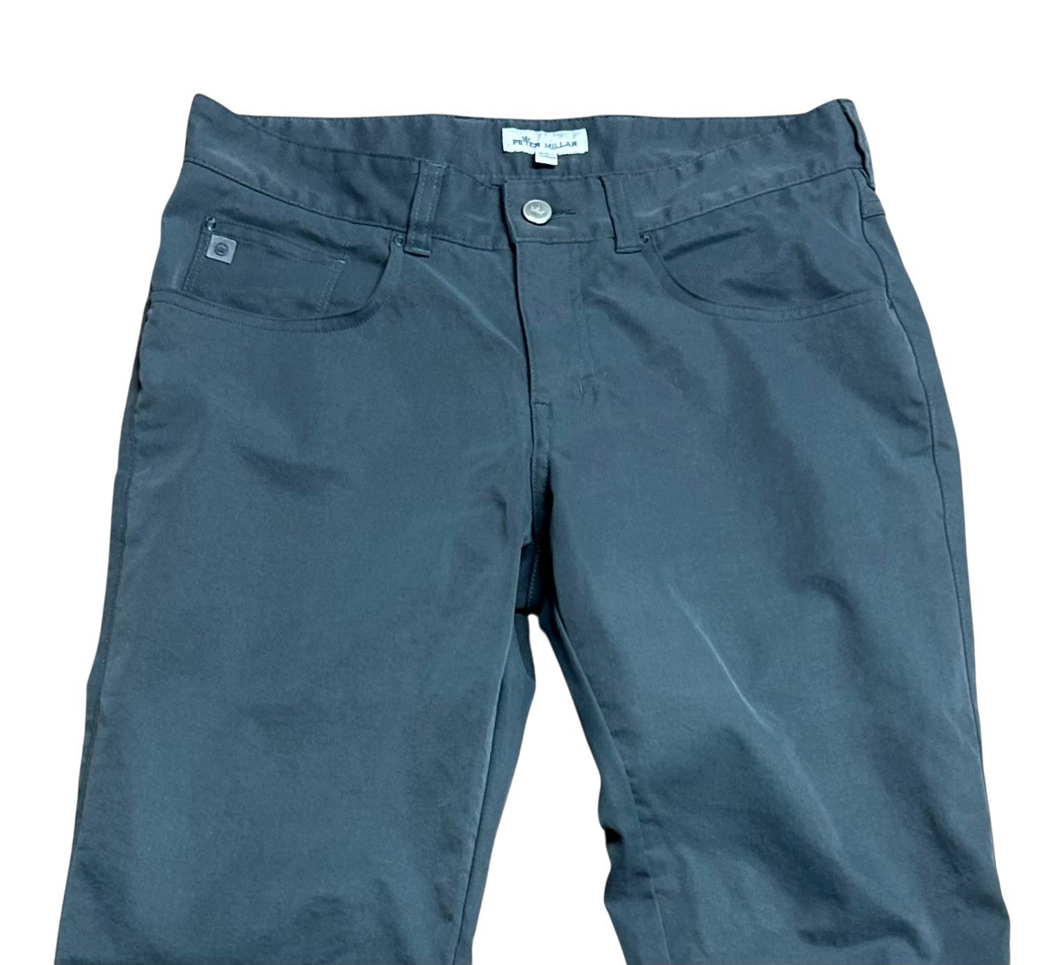 Peter Millar 5-Pocket Pants Men 30 x 30 Dark Gray Performance Crown Golf Sport