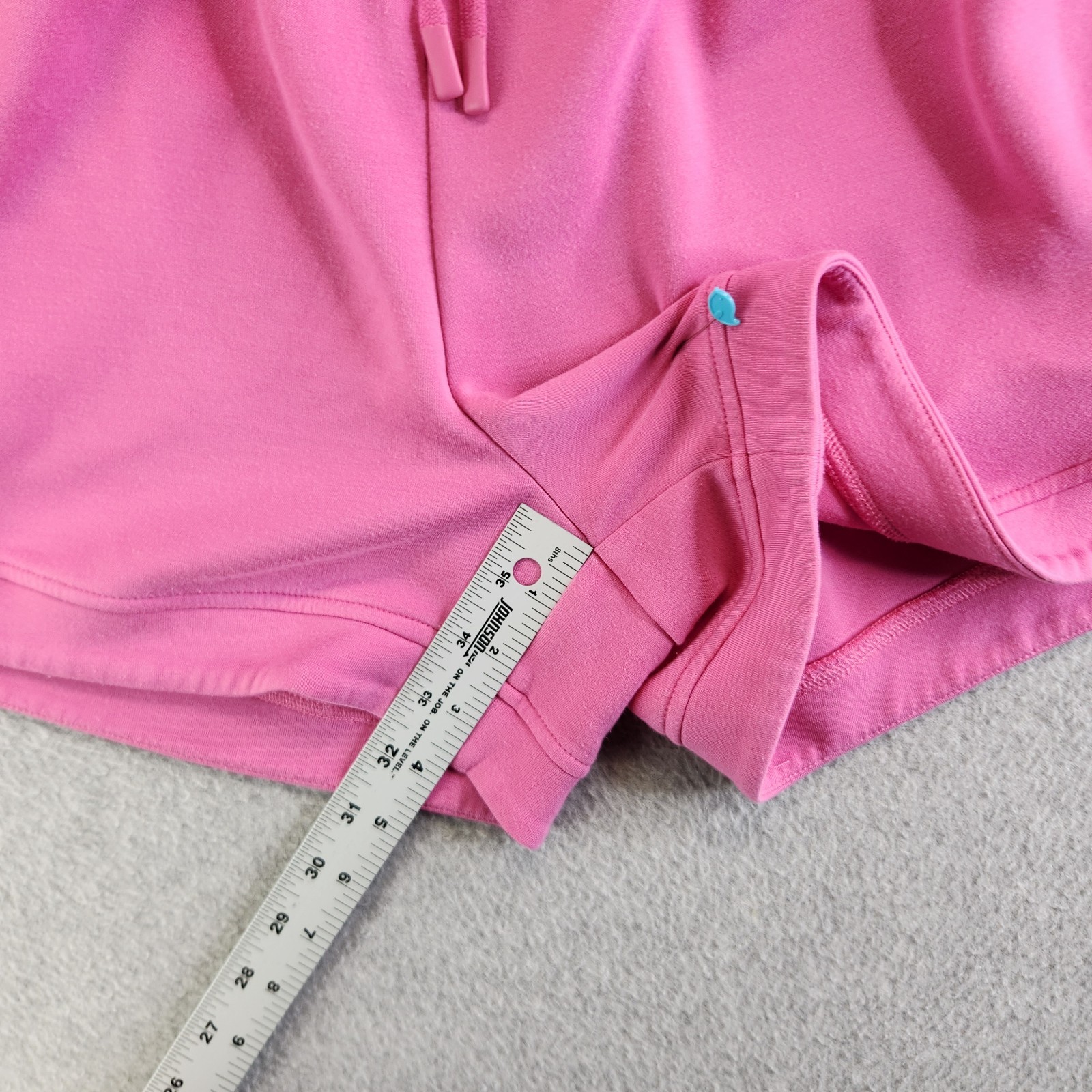 Varley Shorts Womens M Pink Ibis Rose Ollie High Rise 3.5 Double Soft Lounge
