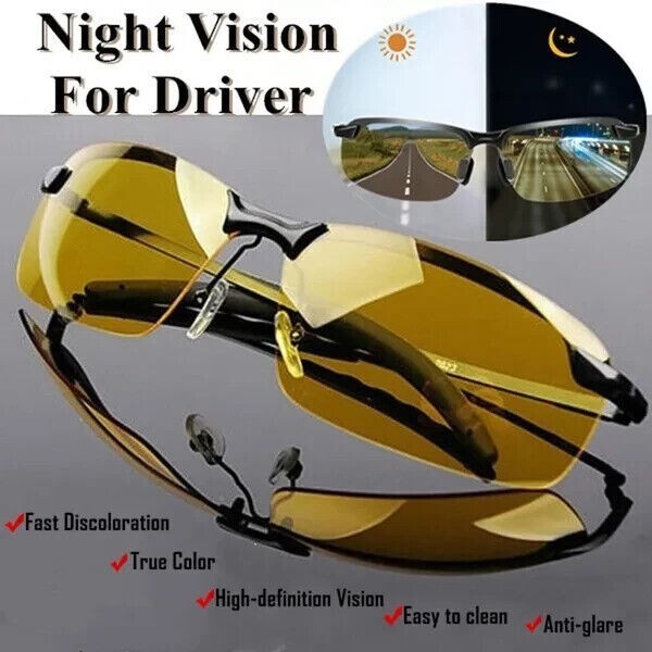 2 PAIRS Tac Night Vision Polarized HD Sunglasses Outdoor Driving Glasses 2 PACK