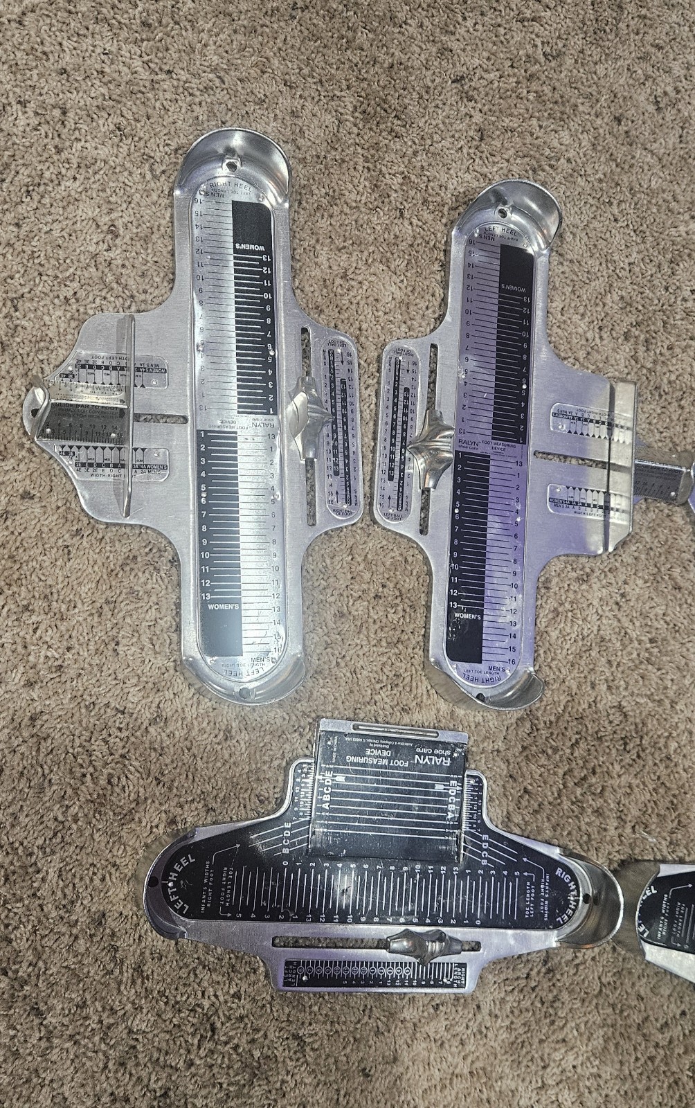 RALYN SURE FIT PREMIER ALL METAL FOOT SIZER / Lenght & Width Qty.6/ Adult/youth