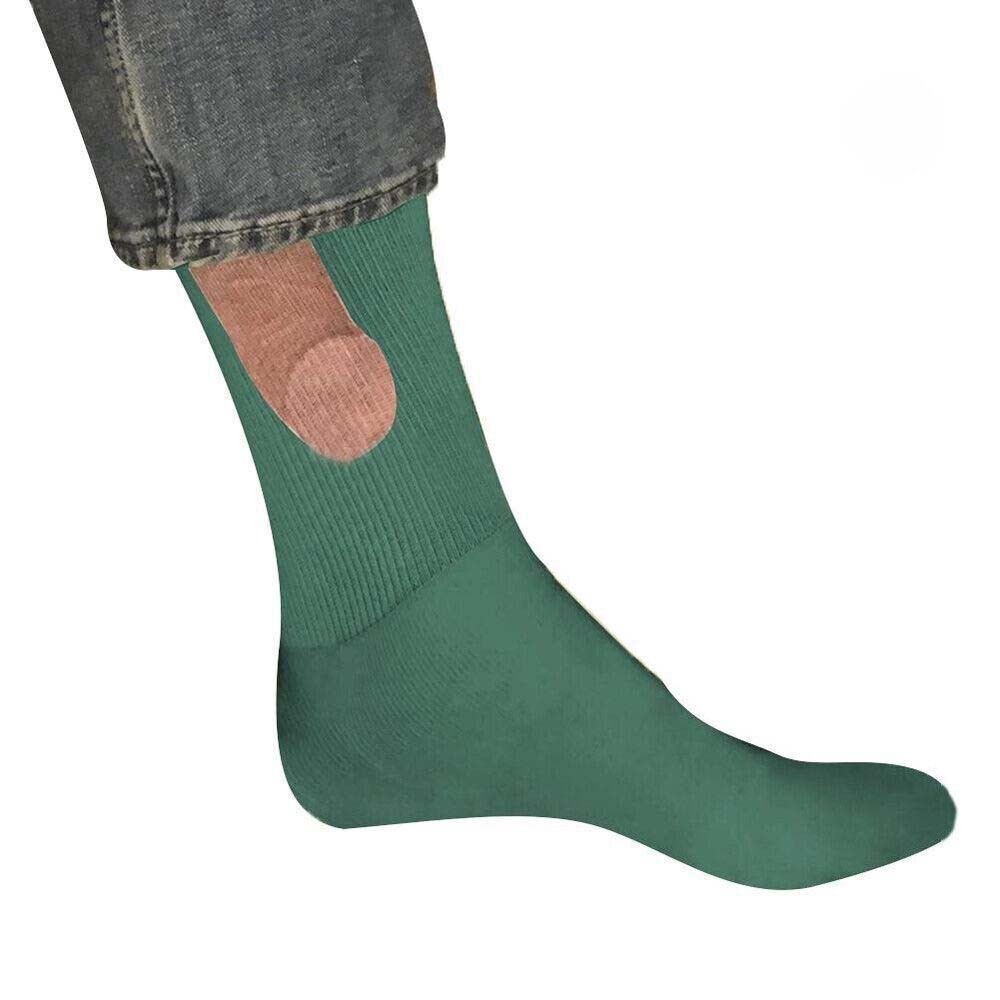 1Pair of Socks For Men Novelty Joke Funny Prank Printing Holiday Gift New