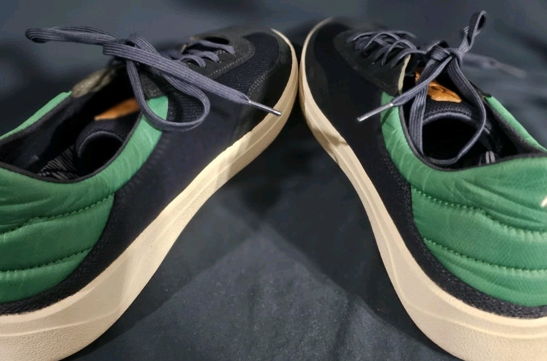 Olukai Punini Sneakers Navy Blue Green Bamboo Men’s Size 12 New No Box Defects