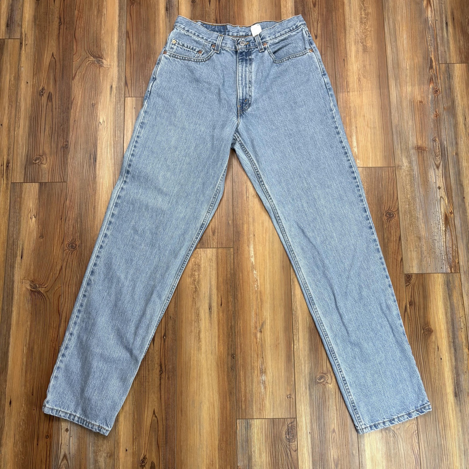 Levis 550 Jeans Mens 34×34 Light Wash Blue Denim Relaxed Fit Tapered Leg Zip Fly
