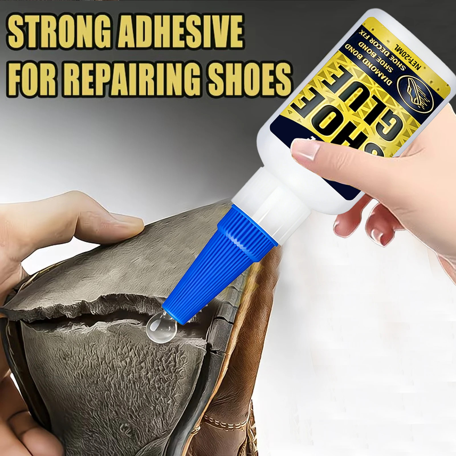Super Strong Shoe Glue, Professional Quick Dry Footwear Repair Adhesive for Leat