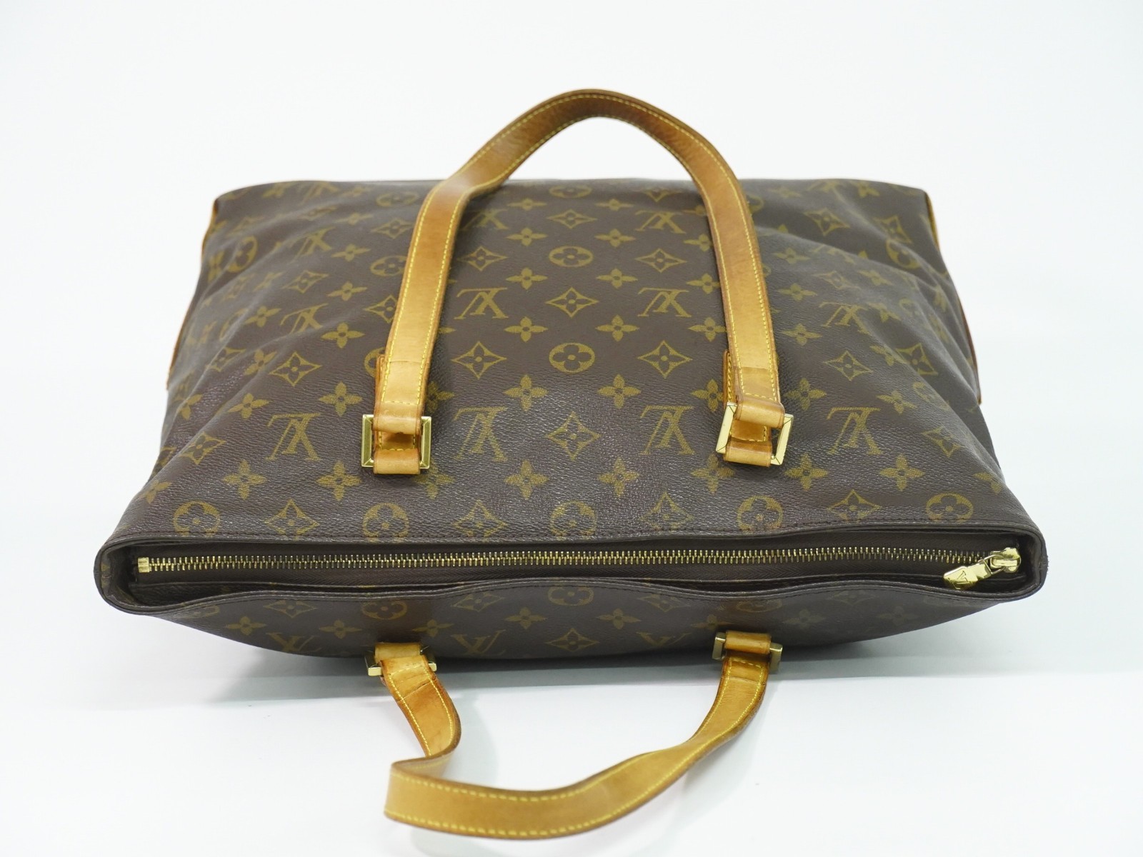 Louis Vuitton Cabas Mezzo M51151 Monogram Canvas Shoulder Tote Bag Brown