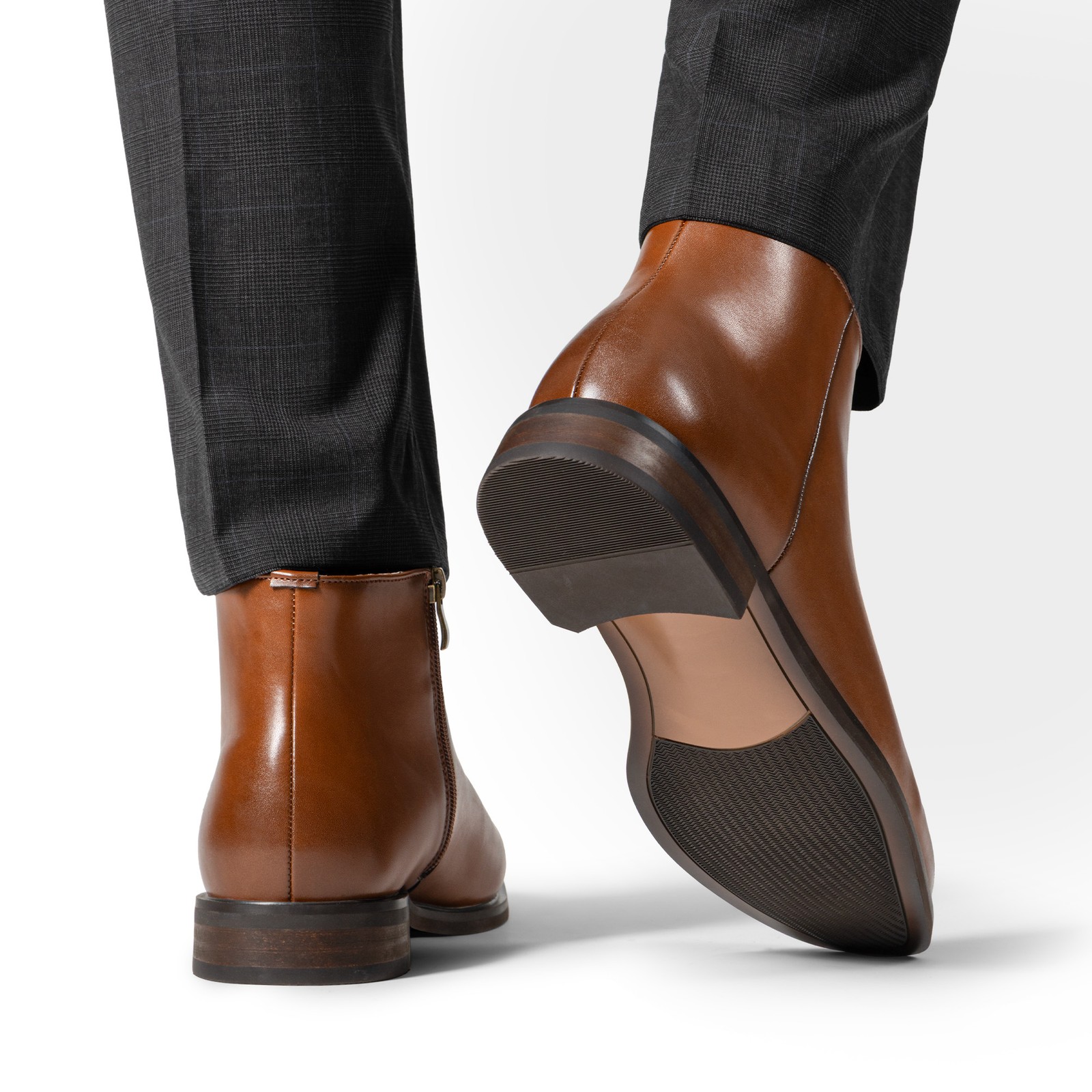 Men’s Chelsea Boots Zip Fashion and Comfort Ankle Dress Boot for Wedding Party