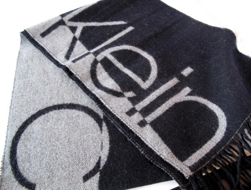 New Calvin Klein womens scarf black gray $38.00