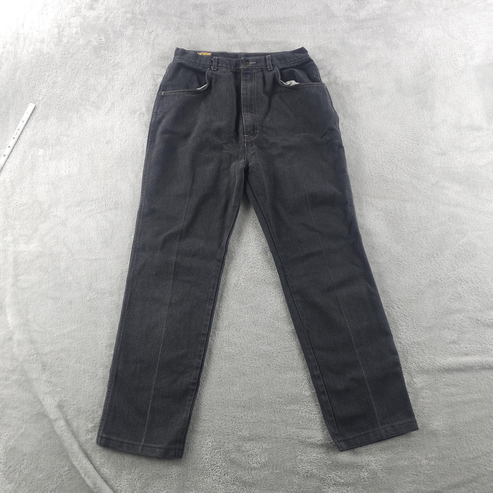Vintage Glory Days Jeans Juniors 13/14 Black High Rise Straight Hong Kong 80s