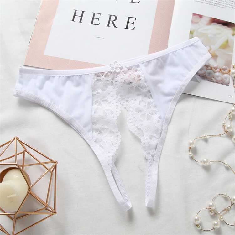 Sexy Women’s Crotchles Panties Lingeries Cheeky Sheer Lace Thong Brief Underwear