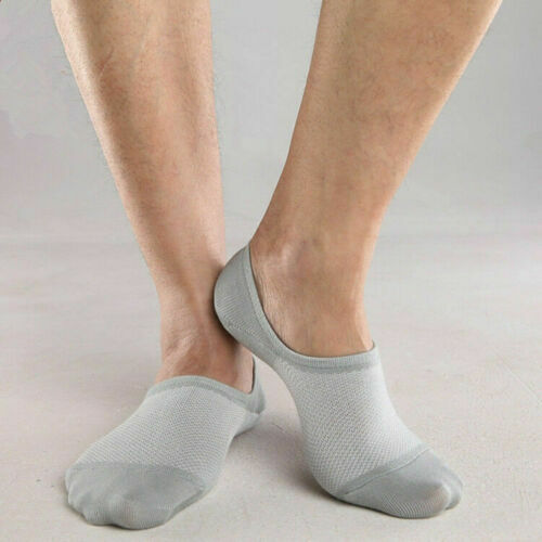 Men Bamboo No Show Dress Nonslip Ankle Sport Breathe Solid Casual Socks 5/10Pack