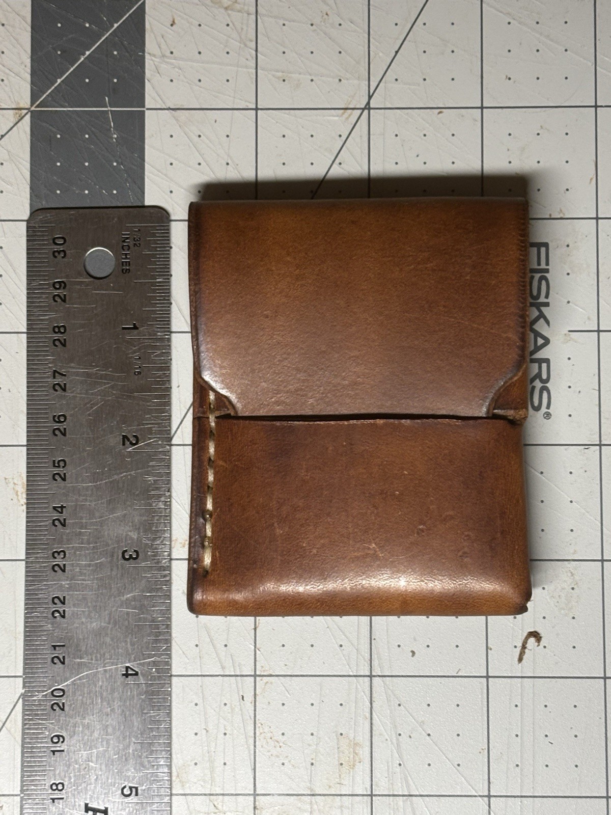 Handmade Leather Vertical Pocket Flap Wallet – Slim & Durable Minimalist