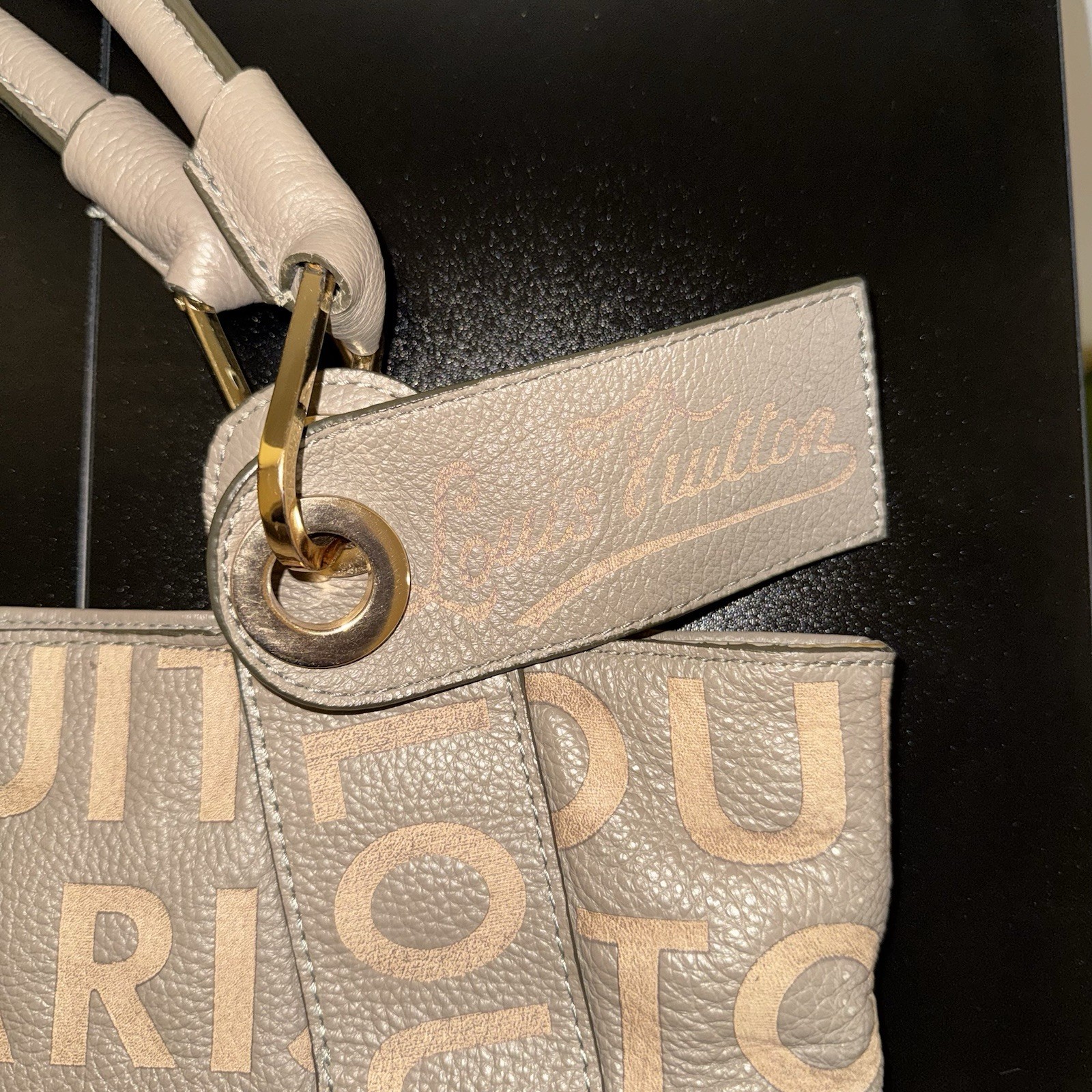 LOUIS VUITTON Limited Edition Green / Tan Leather Paris Souple Wish GM Bag 2008