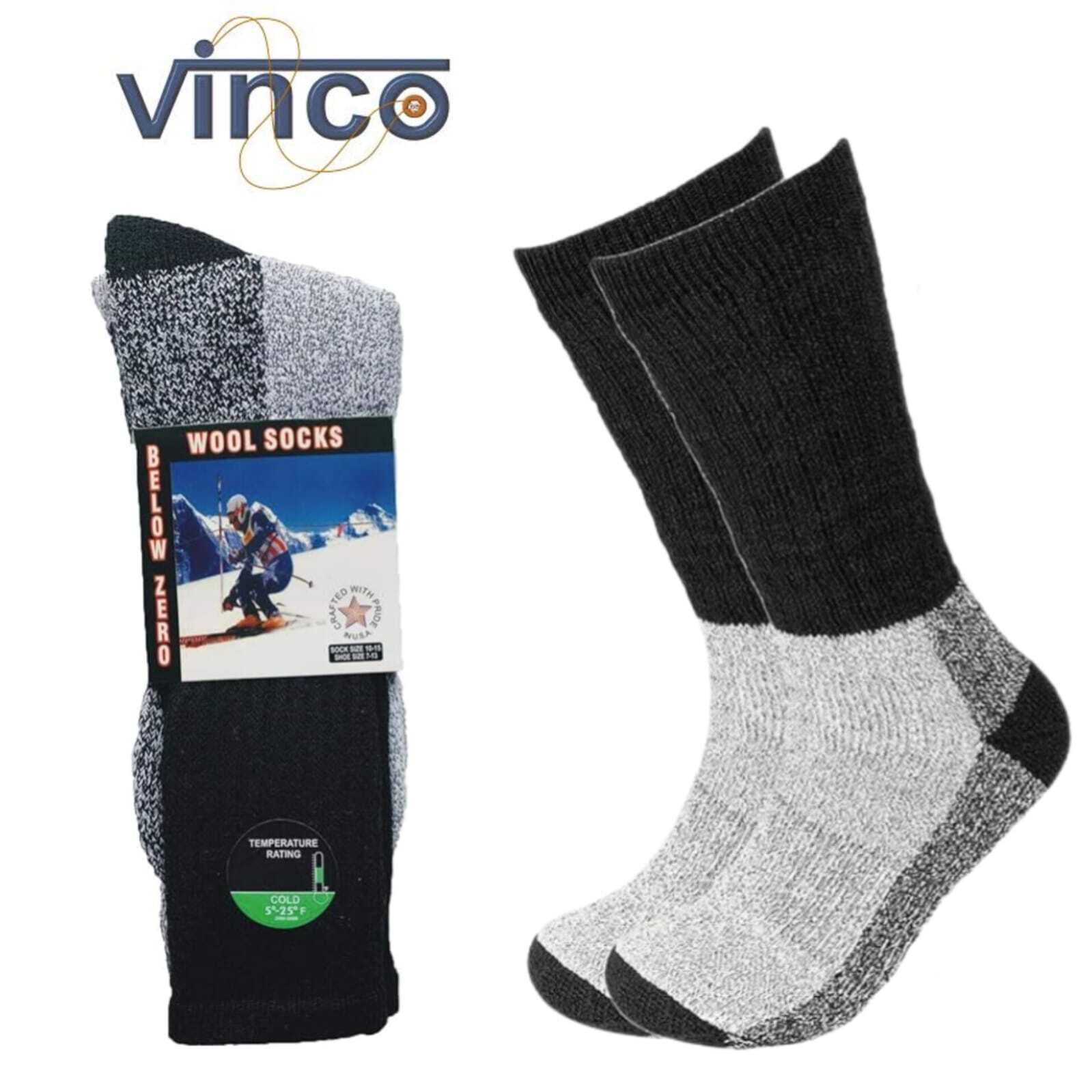 6 Pairs Men Merino Wool Socks Thermal Socks Insulated Cold Weather Winter Socks