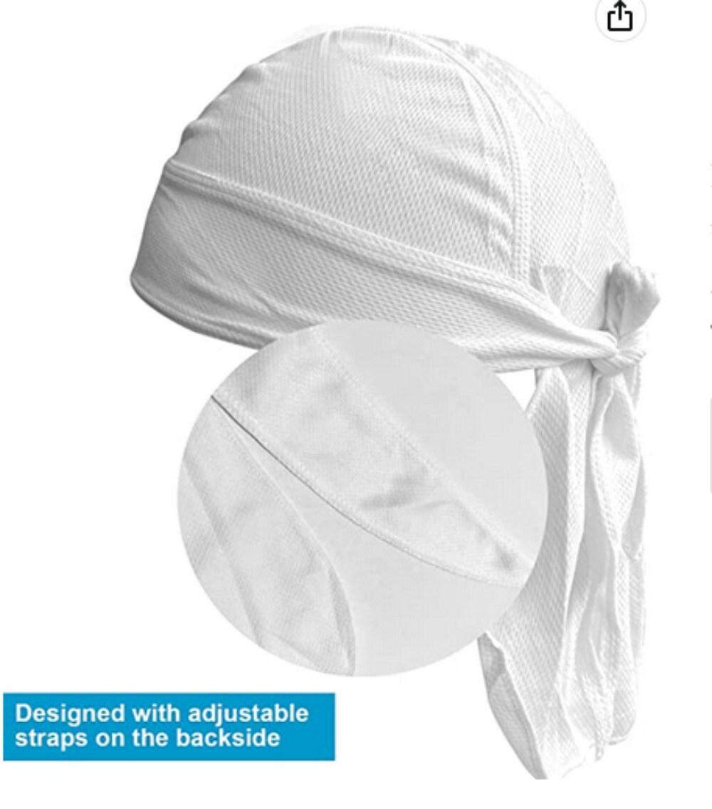 Motorcycle Wrap Biker Du Do Black Bandana Paisley Doo Rag Head Skull Cap Durag