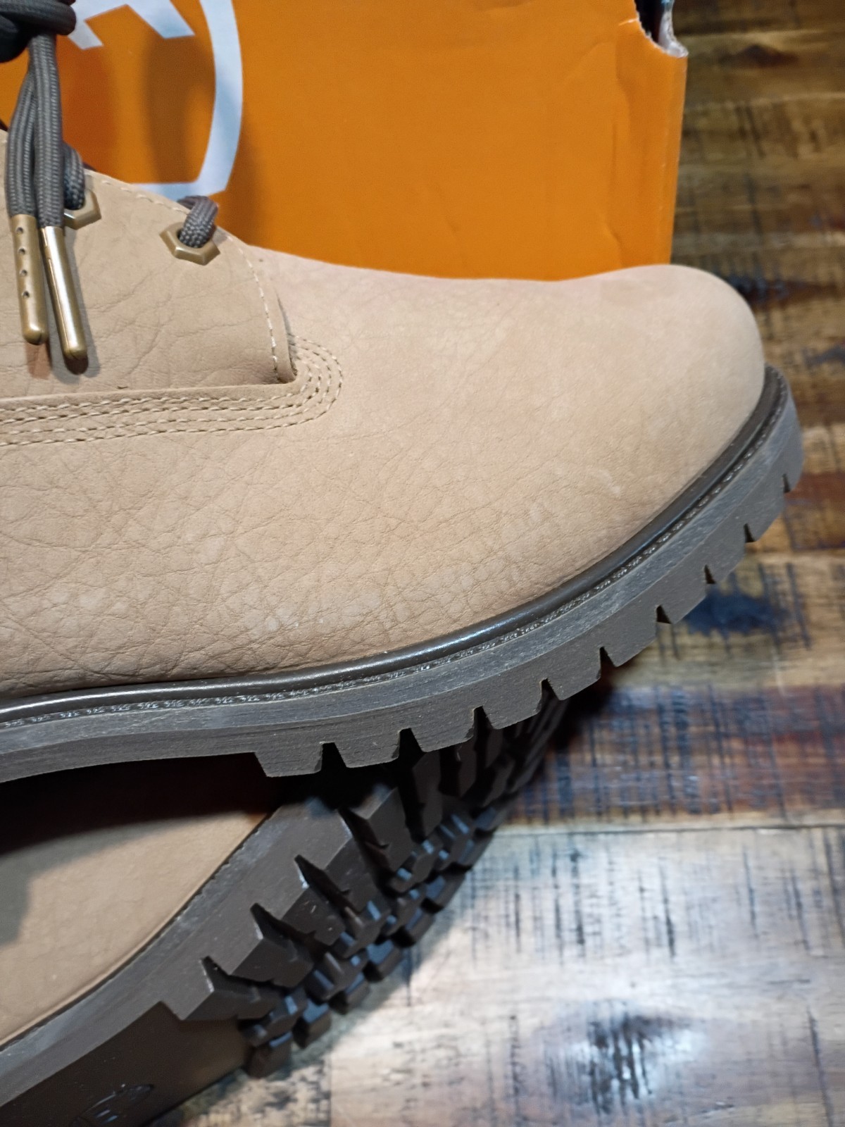 Mens Timberland Premium Waterproof Med Beige Premium Nubuck Lthr Boot SZ 8.5