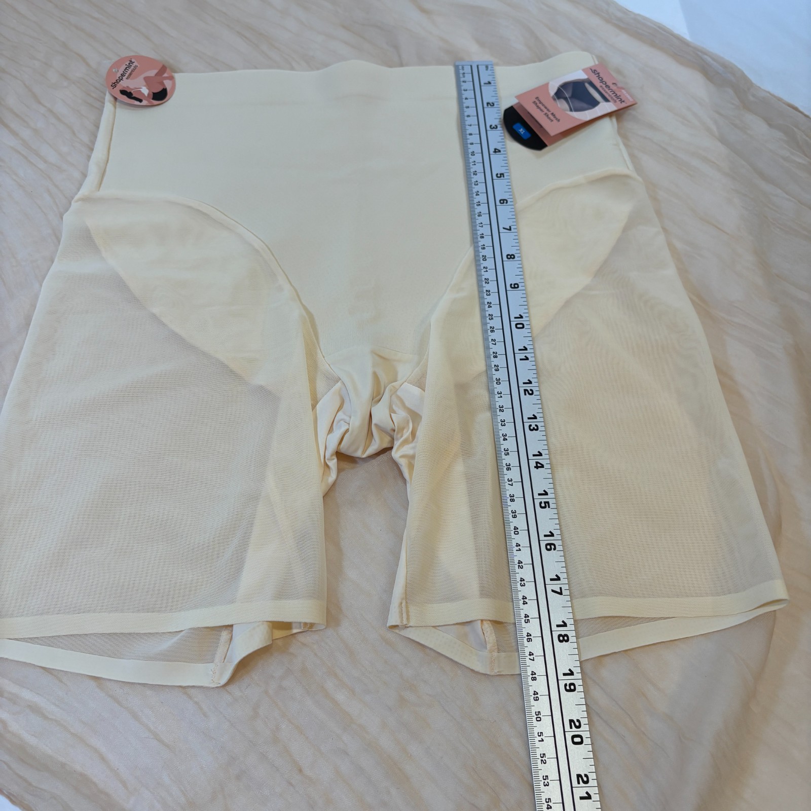 Shapermint Essentials Empower Mesh Shaper Shorts 52002 Cream XL