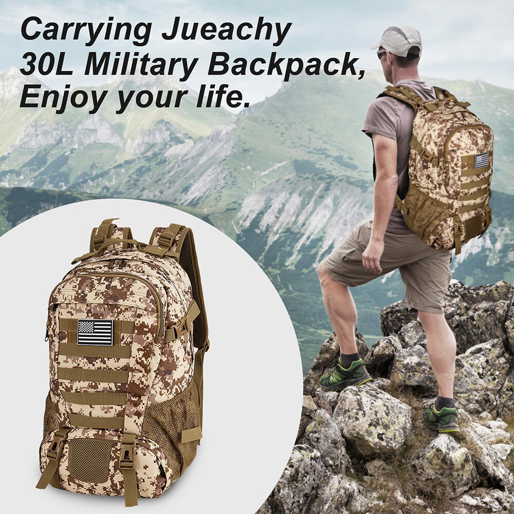 Outdoor Military Tactical Backpack Waterproof Rucksack Camping Hiking Bag