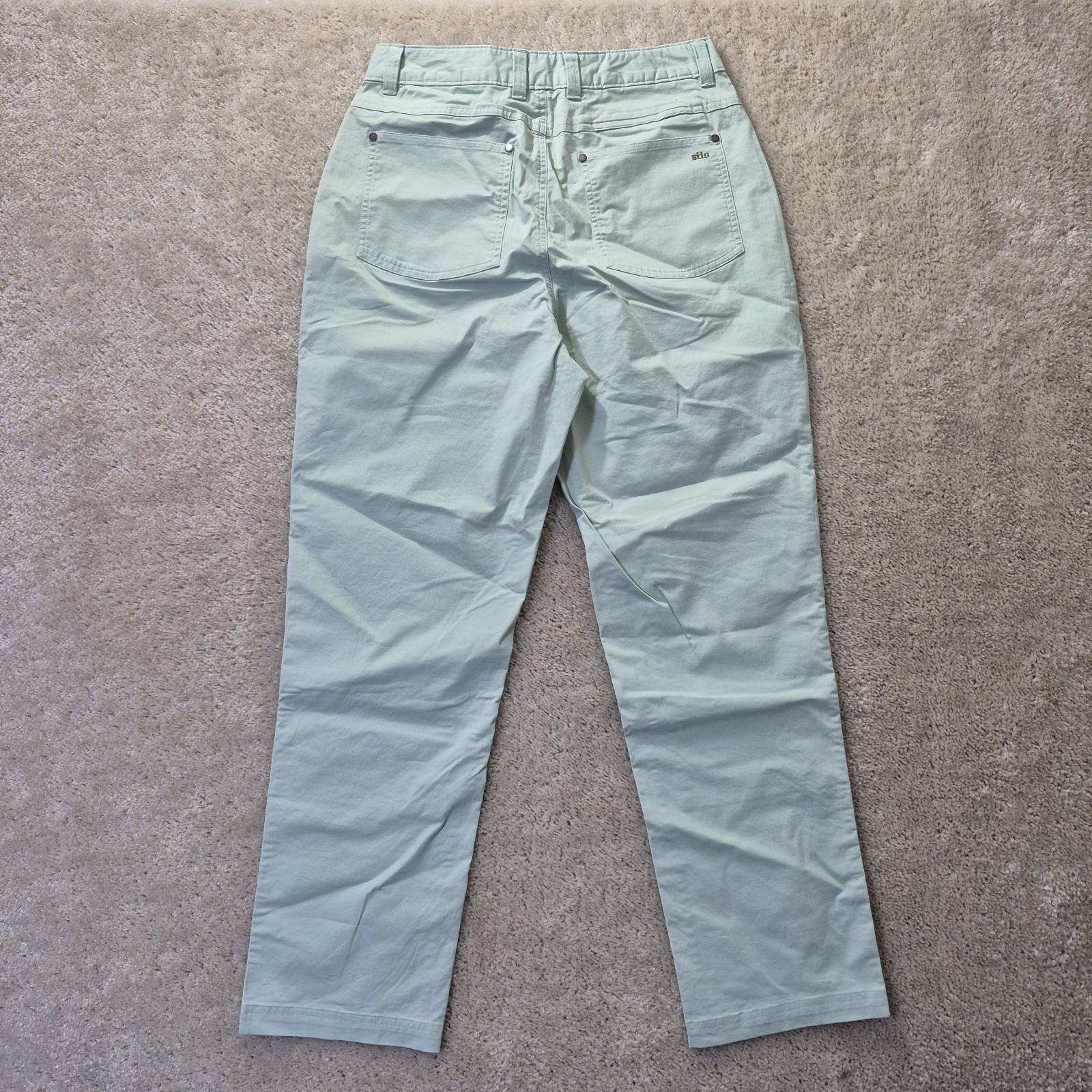 Stio Rivet Cord Twill Carpenter Pants Womens 10 Green Double Knee Outdoor