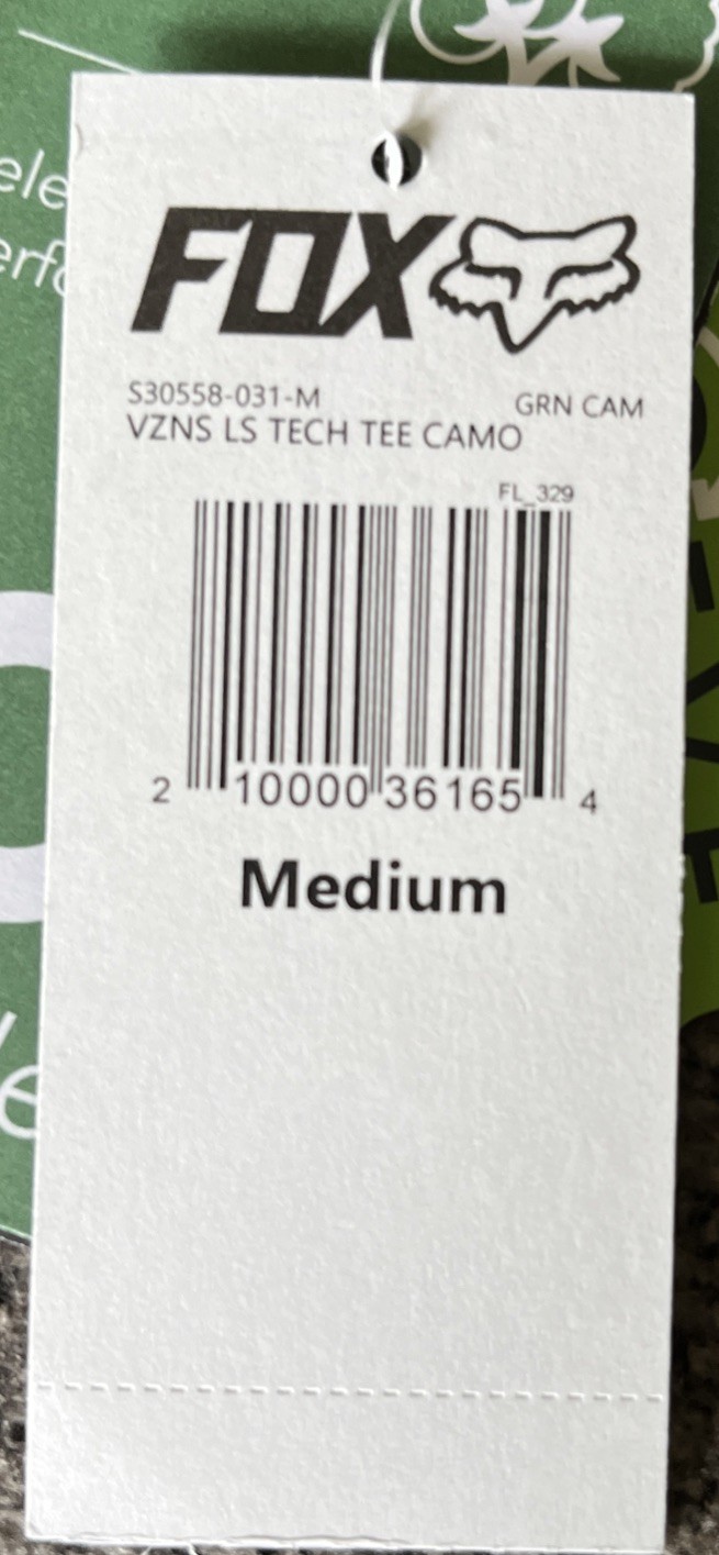 Fox LS Tech Tee Camo GRN CAM Medium