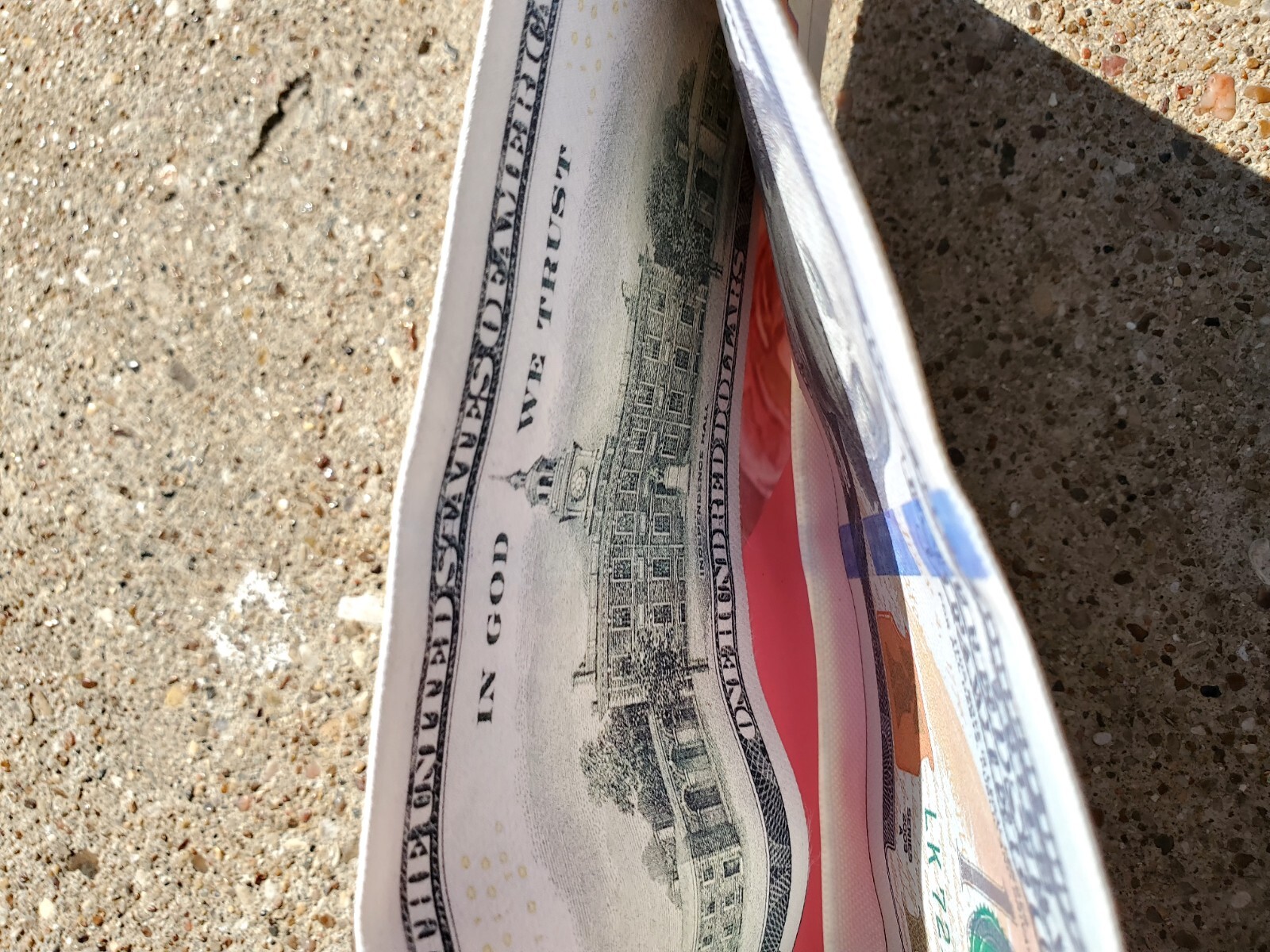 Novelty Benjamin Franklin 100 Dollar New Style Wallet Polyethylene Material