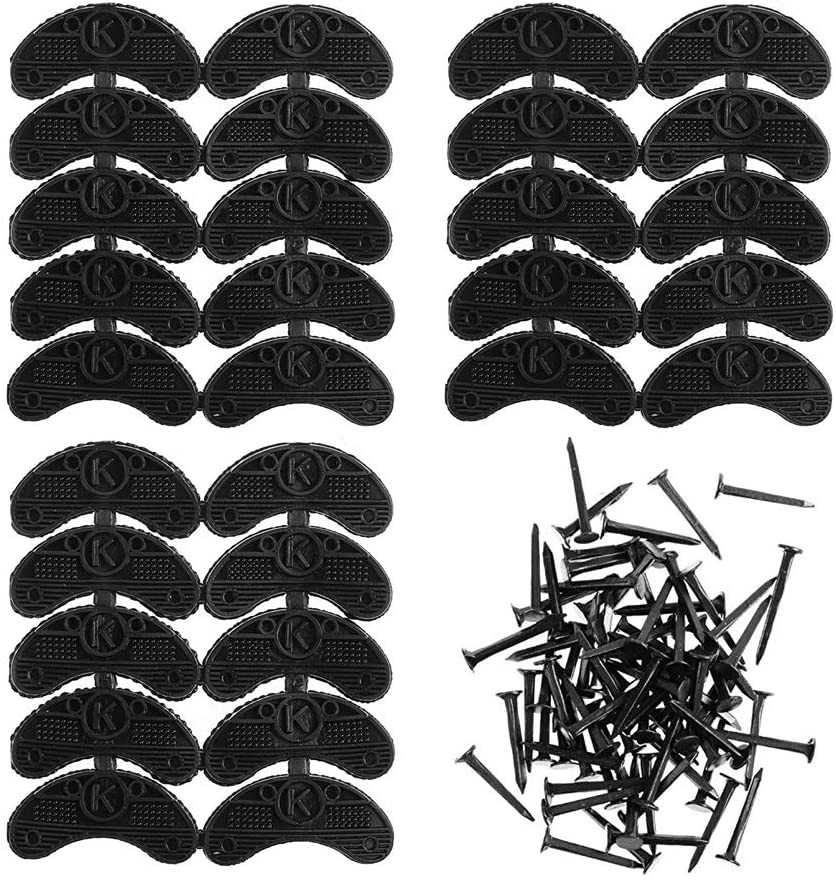 Heel Plates 30 PCS Rubber Shoes Heel Taps Tips Repair Pad Replacement for Boots