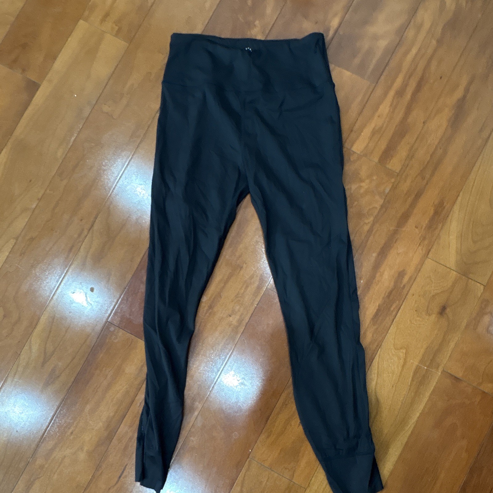 Varley Black Women’s High Rise Ankle Leggings M Regular Stretch Logo Yoga
