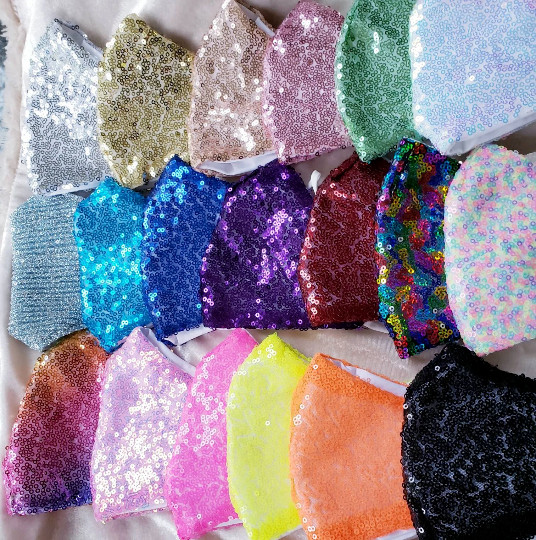 Face mask Adult Rhinestone face mask Sequin Bling Bridal Wedding Luxury masks
