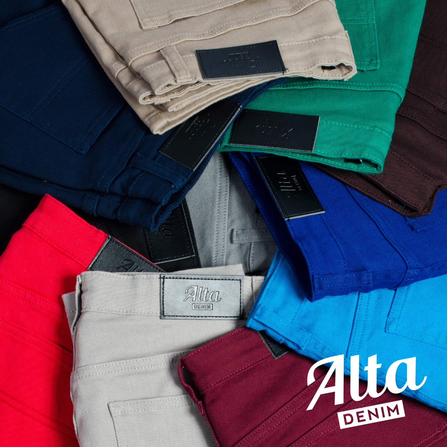 Alta Men Designer Fashion Slim Skinny Fit Stretch Denim Jeans Pants