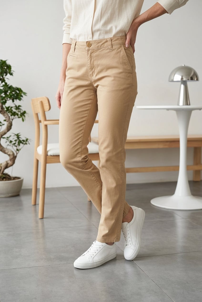Talbots Boyfriend Chino Khaki Pants Size 4