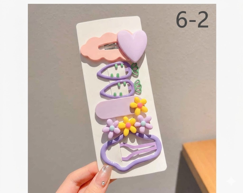 Cute Hair Clips Set Multi-Style Non-Slip Hair Accessories For Girls Daily Use