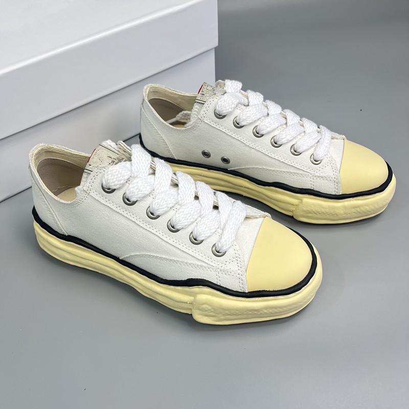 Maison Mihara Yasuhiro Unisex Canvas Platform Preppy Casual Sneakers NEW