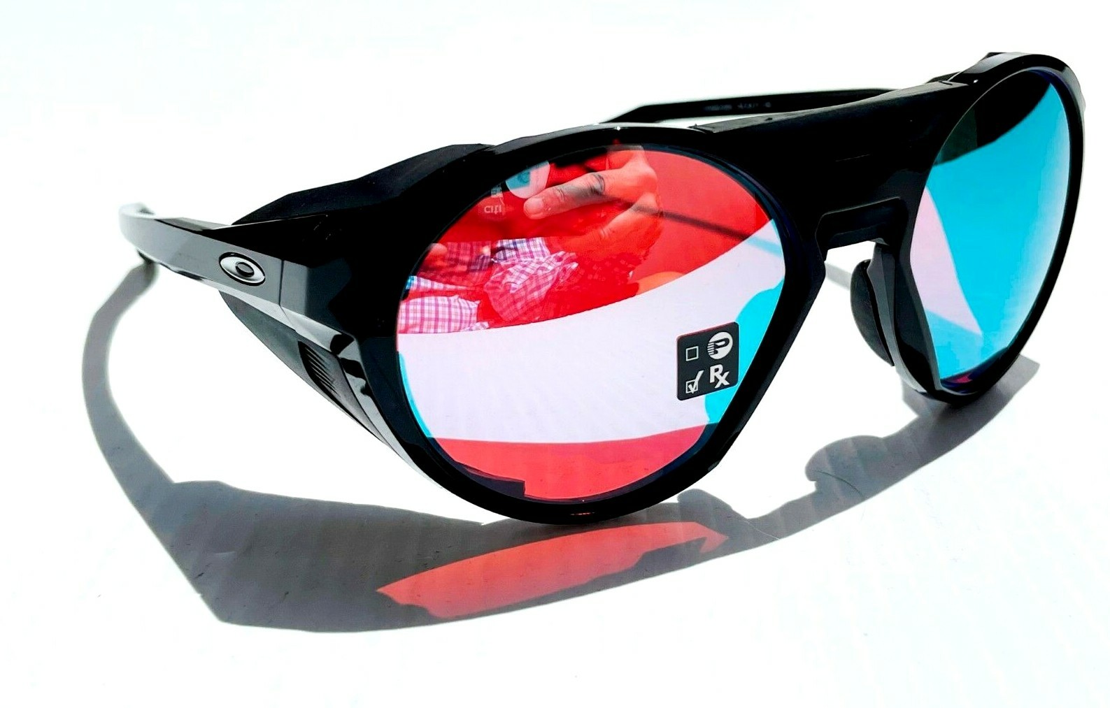 NEW Oakley CLIFDEN Polished Black Round PRIZM Snow Sapphire Sunglass 9440-02