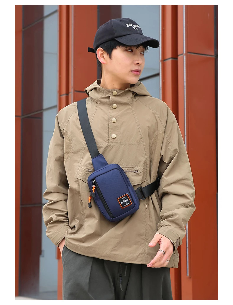 New Men Chest Bag Casual Shoulder Bag Oxford Side Sling Bag Male Sports Outdoor