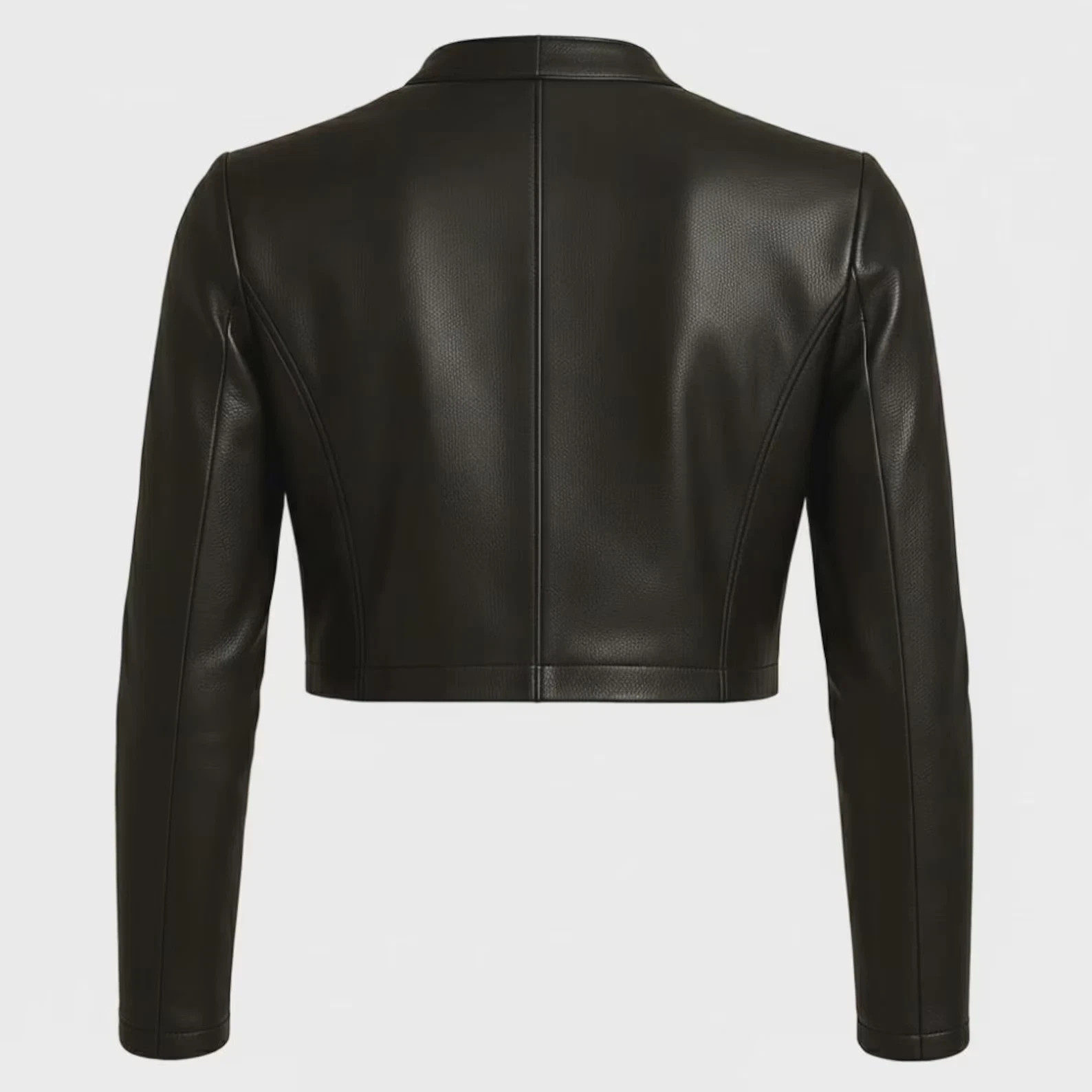 Women’s Handmade Black Cropped Bolero Leather jacket – Women’s Cropped Black