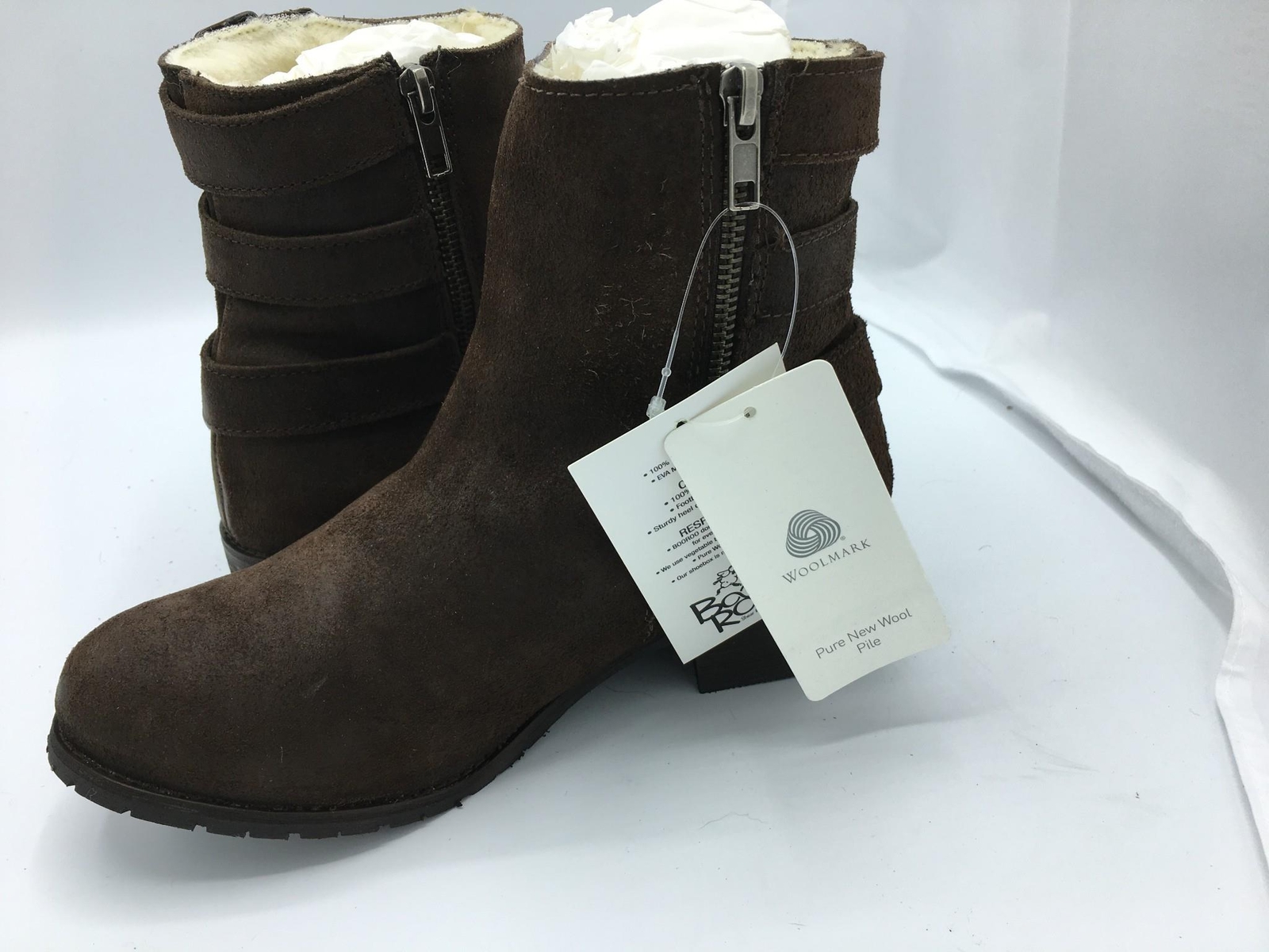 BooRoo Women’s Jules Ankle Boots (1390,1393) Dk Brown Oiled Suede Ret. $125