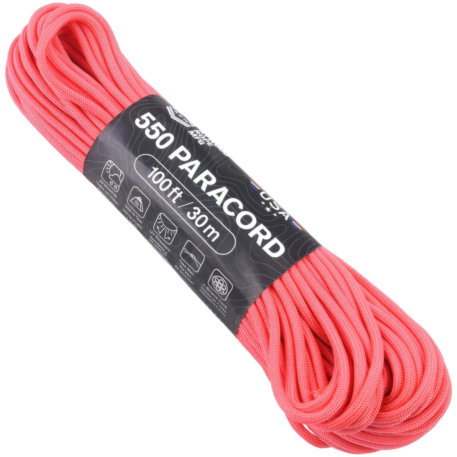 Pair of Shoelaces 550 Paracord 4mm Type III 7Strand ATWOOD USA 40+ colours